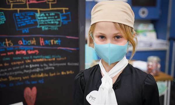 Student dressed as Harriet Tubman